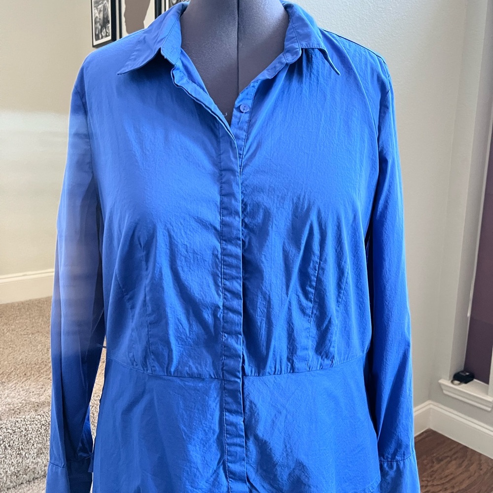 Liz Claiborne Royal Blue Button-Down Shirt